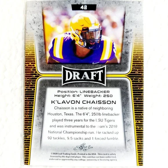 Louisiana State Tigers 6 Card Lot - CFTBL [10_7_5] - Picture 5 of 13